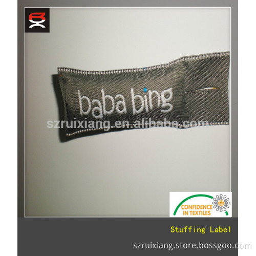 Custom garment labels stuffing woven label
